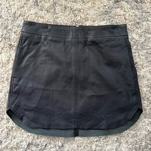 Karina Grimaldi Black Leather Mini Skirt